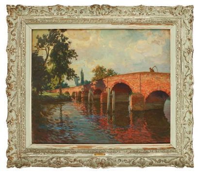 William Samuel HORTON (Grand Rapids, USA 1865 - Paris 1936) Le Pont de Sonning sur...