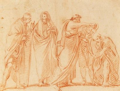 Lot de quatre dessins François VERDIER (Paris 1645 - 1730) Pompée se lève de son...