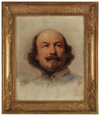 Horace VERNET (Paris 1789 - 1863) Portrait du maréchal de Canrobert Toile. 46 x 38...