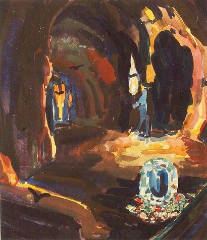 Vladimir Petrovitch TOMILOVSKY (1901-1990) Cristal magique, 1926 Aquarelle. 23 x...