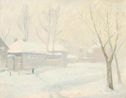 Vladimir Petrovitch TOMILOVSKY (1901-1990) L'hiver, rue Rabochaya en Irkoutsk, 1950...