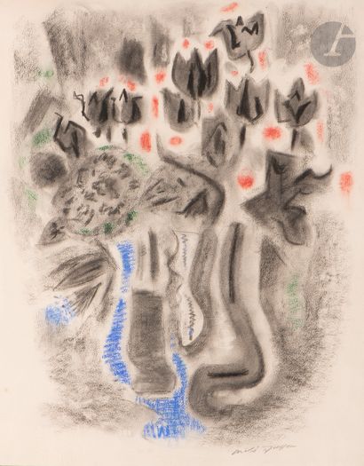 André MASSON (1896-1987)
Fleurs dans un vase,...