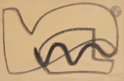 Jean SIGNOVERT (1919-1981)
Composition, 1948
Fusain.
Signé...