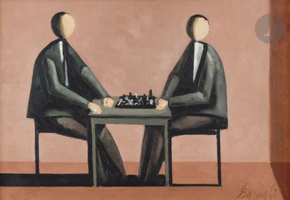 Diulio BARNABE (1914-1961)
La Partie d'échecs
Huile...