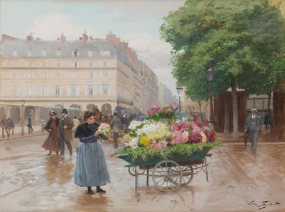 Victor GILBERT (1847-1935)
Paris, La Marchande...