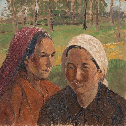 Lalit Mohan SEN (1898-1954)
Femmes au fichu
Huile...