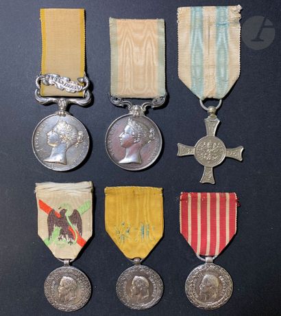 Lot of 6 medals: 
Baltic medal, Montana pontifical...