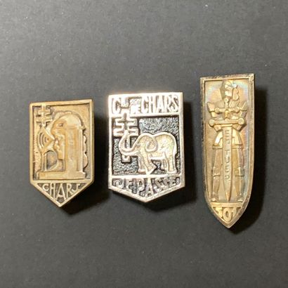 Lot 3 Free French insignia.
1re Cie de chars...
