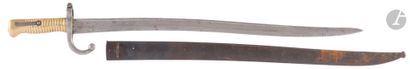Chassepot model 1866 bayonet. 
Brass handle....