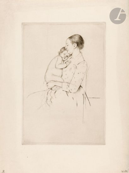  Mary Cassatt (American, 1844-1926)
Quietude. Circa 1891. Drypoint. 171 x 258. Breeskin... Gazette Drouot