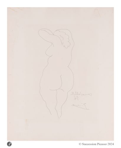 Pablo Picasso (1881-1973) 
Femme nue de dos....