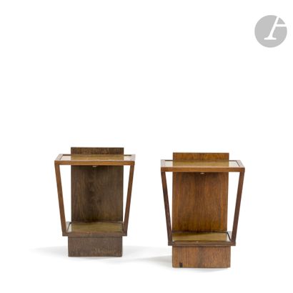 1940S WORK
Pair of bedside tables in oak...
