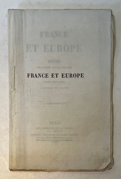 FRANCE ET EUROPE
Revue politique et littéraire,...