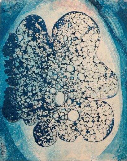 JANIN Louise (1892-1997) Composition abstraite Encres et crayon sur papier. Signée...