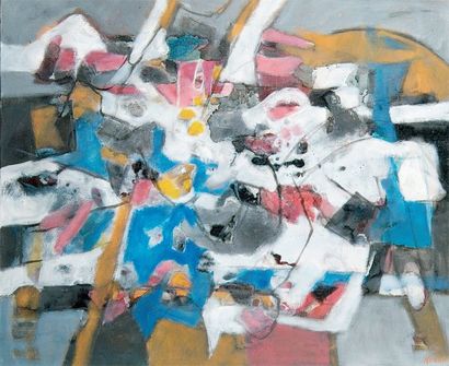 ROSSO Eliane (1928-1994) Composition abstraite n° 13 Huile sur toile. Signée en bas...