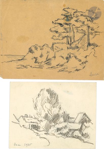 Maximilien LUCE (1858-1941). 2 dessins signés...