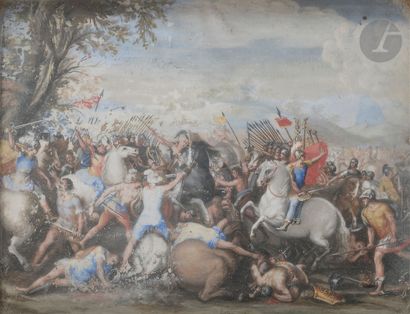 ÉCOLE ALLEMANDE du XVIIe siècle
Paire : Bataille...