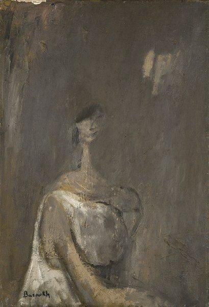 Ézéquiel BAROUKH (1909 - 1984) Femme de trois quarts Huile sur toile. Signée en bas...