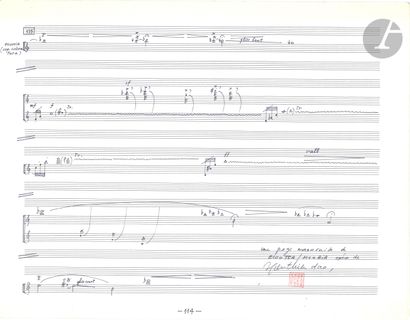 null Nguyen Thien DAO (1940-2015). Autograph musical manuscript signed, [1980]; 1...