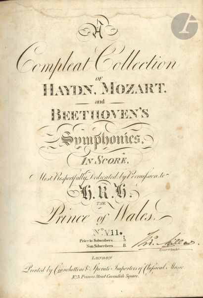 null Joseph HAYDN (1732-1809). Symphonies VII-XII and XIII-XVIII (London, Cianchettini...