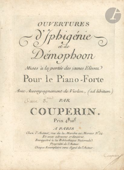 Gervais-François COUPERIN (1759-1826). Ouvertures...