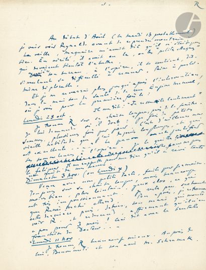 null Désiré-Émile INGHELBRECHT (1880-1965). Autograph manuscript, [1947]; 4 pages...