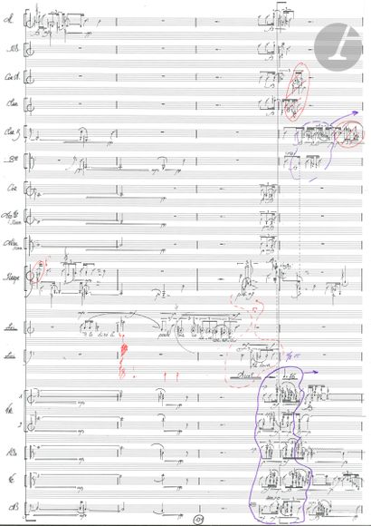 null Pascal DUSAPIN (born 1955). Autograph musical manuscript, [Passion], 2008; 1...