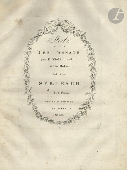 Jean-Sébastien BACH (1685-1750). Studio o...