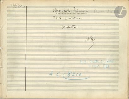 William CHAUMET (1842-1903). Manuscrit musical...