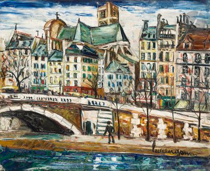 Lucien GENIN (1894-1953)
Paris, le pont Louis-Philippe...