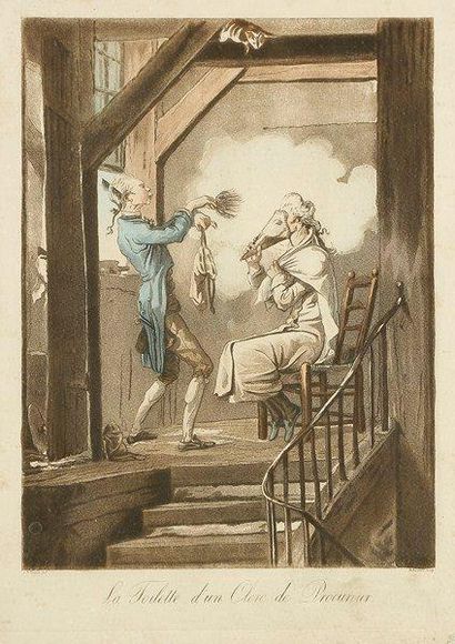 PHILIBERT-LOUIS DEBUCOURT (1755-1832) La Toilette d?un Clerc de Procureur. 1816....