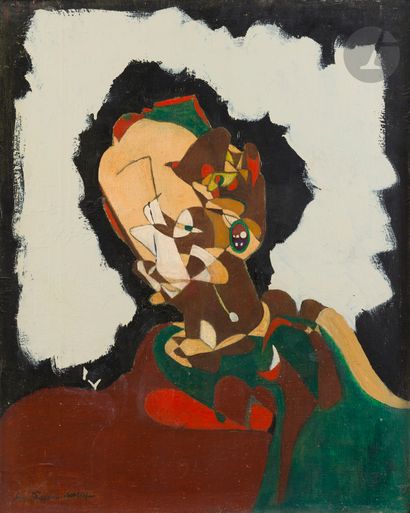 Pierre COURTENS (1921-2004)
Visage cubisant
Huile...