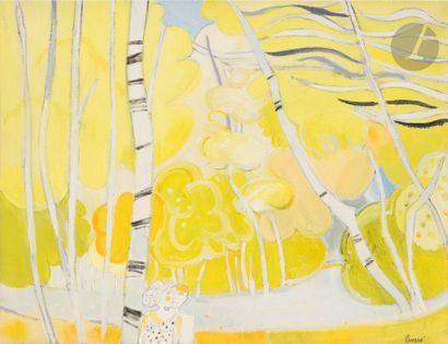 null Albert ZAVARO (né en 1925)
La Forêt jaune, 1969
Huile sur toile.
Signée en bas...