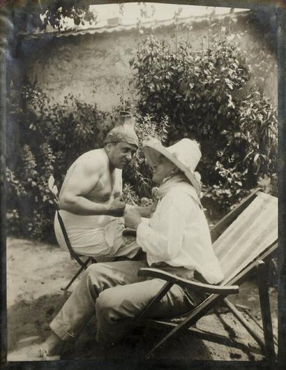 null Francis Picabia et Blaise Cendrars au Tremblay-sur-Mauldre, été 1923. Épreuve...