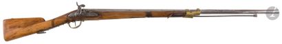 null Fusil à silex transformé à percussion, pour la chasse, type 1777- An IX. 
Canon...