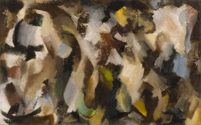  Youla CHAPOVAL (1919-1951)
Nacre, 1951
Huile sur toile.
Non signée.
Datée et titrée... Gazette Drouot