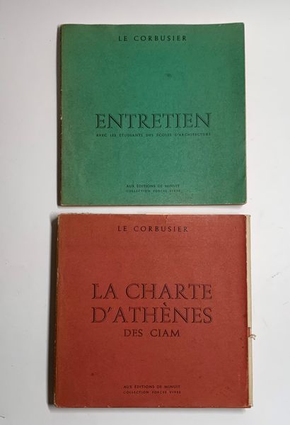  ° LE CORBUSIER. Ensemble de 2 ouvrages
- LE CORBUSIER, La Charte d'Athènes des CIAM,... Gazette Drouot