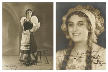 null Aline Van bellingen, dite Aline BELLIN (1911-2004) soprano belge. 3 photographies...