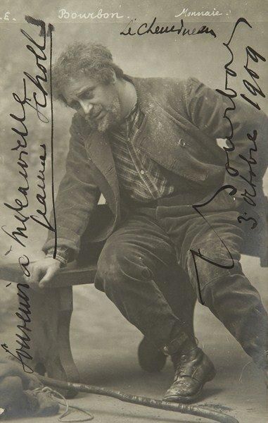null Jean BOURBON (1875-1948) baryton français. 10 photographies dédicacées ou signées,...