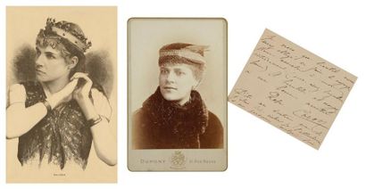 null Rose CARON (1857-1930) soprano française. 3 L.A.S., 1885 et s.d. (plus 2 cartes...