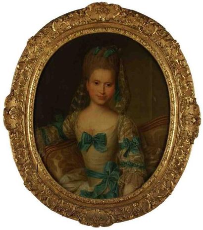 Attribué à Louis Michel van LOO (1707-1771) Portrait présumé de la Marquise de Cany,...