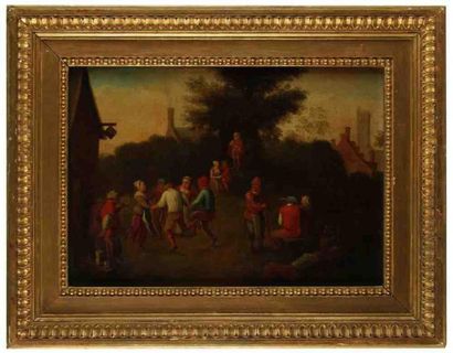 École FLAMANDE du XVIIIe siècle, suiveur de Thomas van APSHOVEN La fête villageoise...