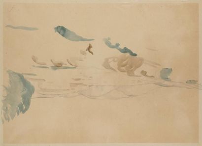 André DERAIN (1880-1954) Paysage. Aquarelle sur traits de crayon. Signée en bas à...