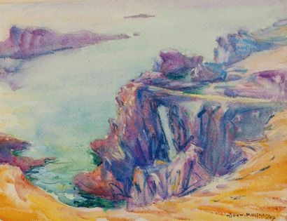 John Peter Russell (1858-1930) La Caverne des Sirènes, 1907. Pastel, crayon et aquarelle....