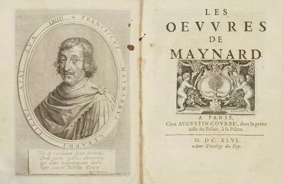null MAYNARD François de Les Oeuvres. Paris, Courbé, 1646, 10 ff. (frontispice et...