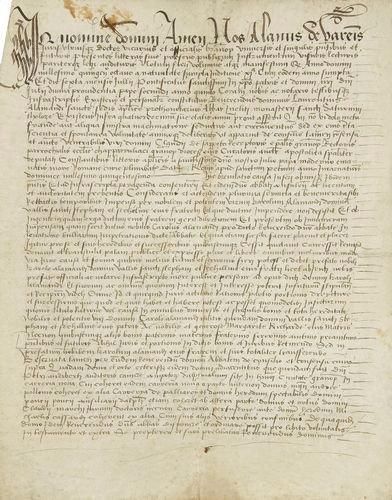 null TOULOUSE ALLEMAND Laurent, abbé de SAINT-SERNIN - Manuscrit en son nom, en latin...