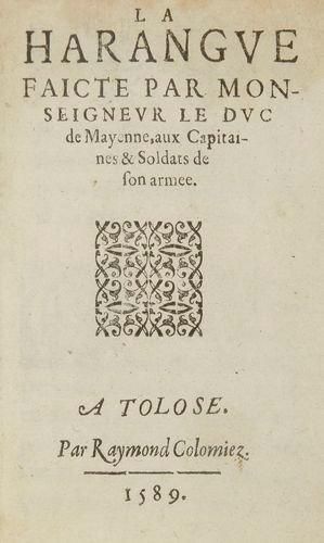 null TOULOUSE - Impression de - GUERRES DE RELIGION MAYENNE Charles de Lorraine,...