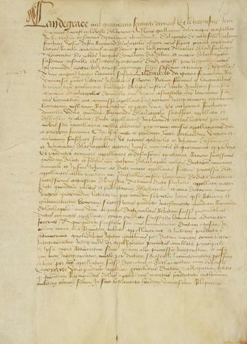 null BORDEAUX - PARLEMENT Pièce apparemment autographe, signée par Guillaume de LEYMARIE,...