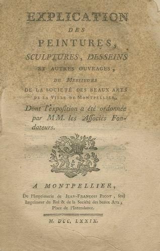 GAMELIN Jacques, peintre (1738-1803) L.a. signée «Gamelin directeur», Montpellier...