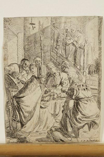 Rembrandt Harmensz. van Rijn (1606-1669) La Circoncision. 1626. Eau-forte. 161 x 211....